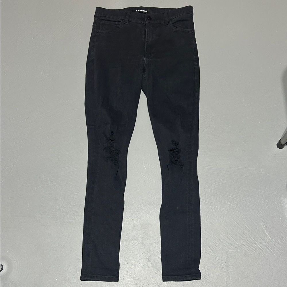 Express Stretch High-rise Black Jean Leggings (Women's Size 4R)